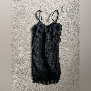 Dreamgirl Black Fringe Dress